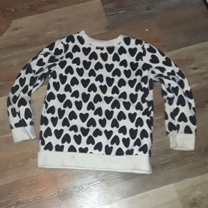 Cat and jack heart sweatshirt LG (10/12)